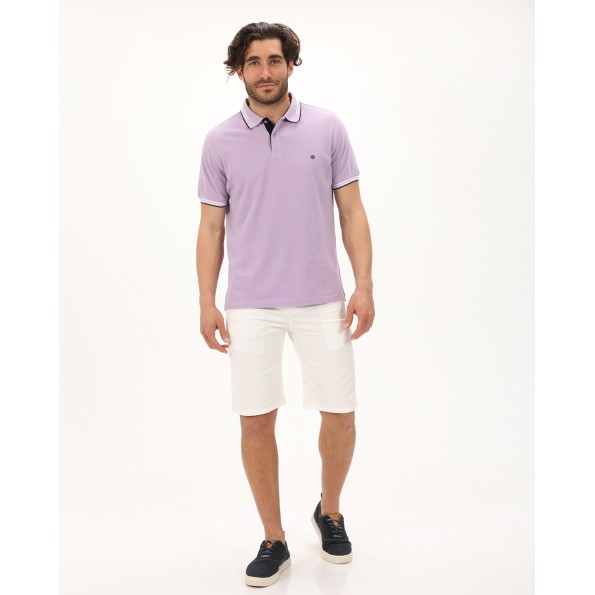 Ανδρική polo μπλούζα DORS 1134002.C03 λιλά
