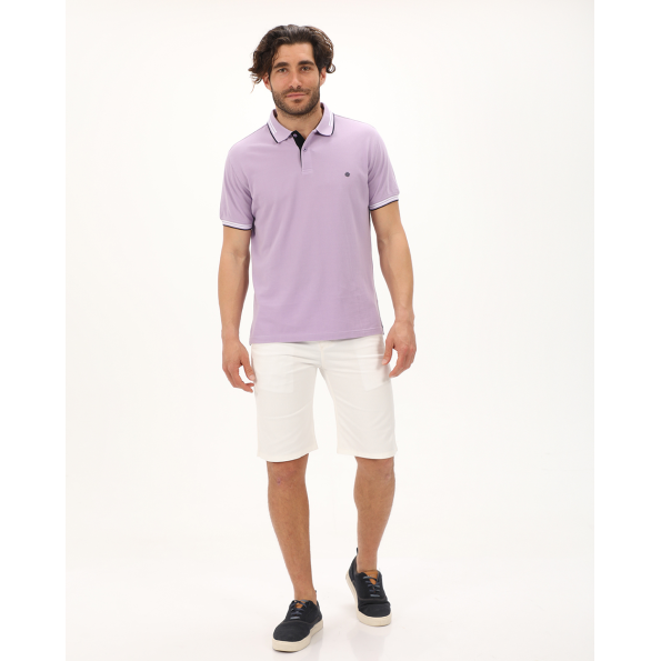 Ανδρική polo μπλούζα DORS 1134002.C03 λιλά