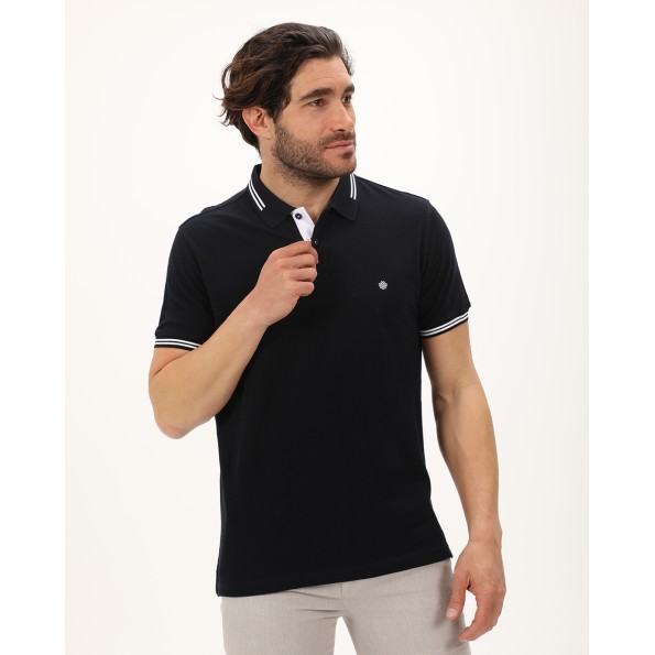 Ανδρική polo μπλούζα DORS 1134002.C04 μπλε ναυτικό
