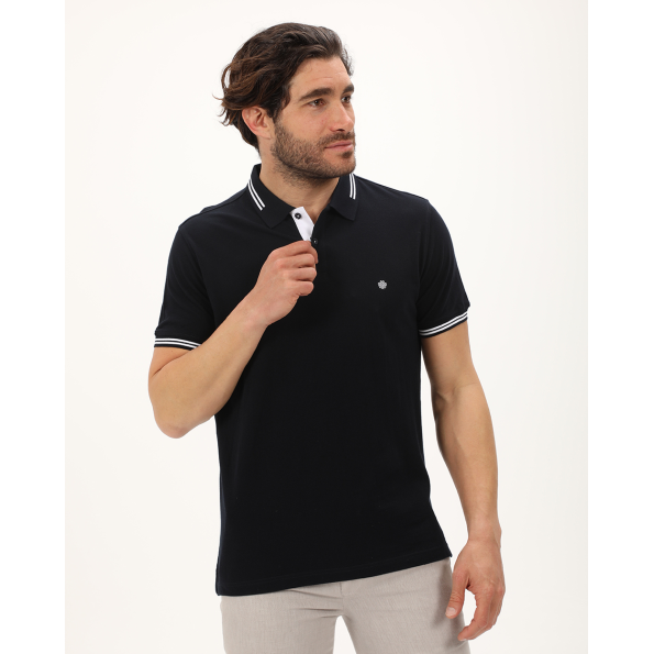 Ανδρική polo μπλούζα DORS 1134002.C04 μπλε ναυτικό