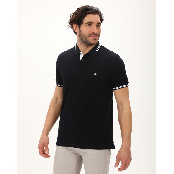 Ανδρική polo μπλούζα DORS 1134002.C04 μπλε ναυτικό