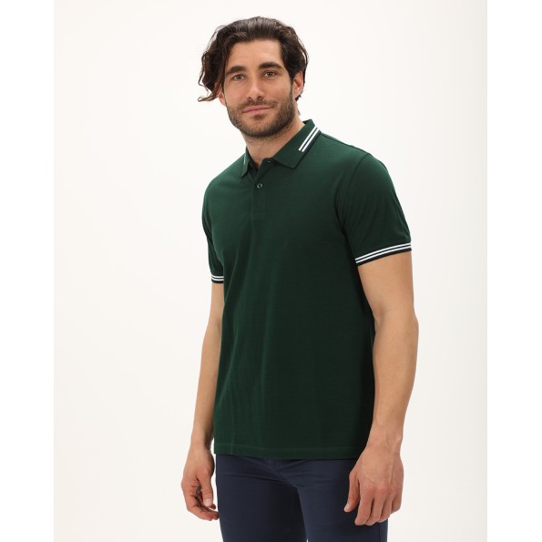 Ανδρική polo μπλούζα DORS 1134002.C06 πράσινη