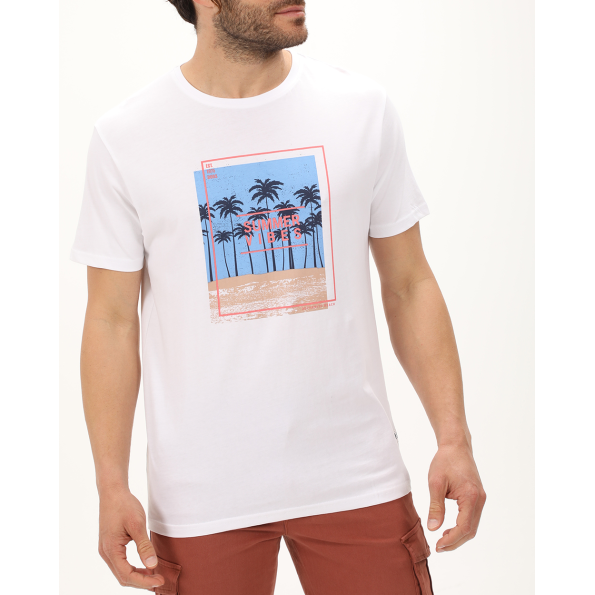 Ανδρικό t-shirt DORS 1136024.C01 λευκό