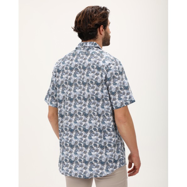Ανδρικό πουκάμισο DORS 1034021.C02 μπλε floral