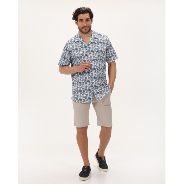 Ανδρικό πουκάμισο DORS 1034021.C02 μπλε floral