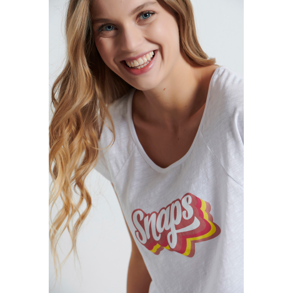 Γυναικείο cropped top BODYTALK 1221-901320 λευκό