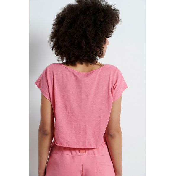 Γυναικείο cropped top BODYTALK 1221-901320 ροζ