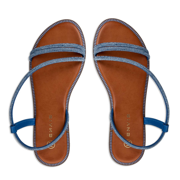 Γυναικεία flat σανδάλια ENVIE E96-17308 μπλε
