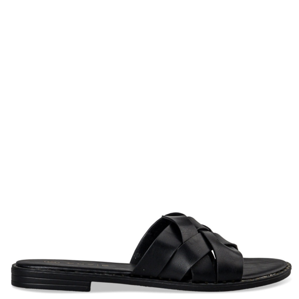 Γυναικεία flat σανδάλια ENVIE E96-19024 μαύρα