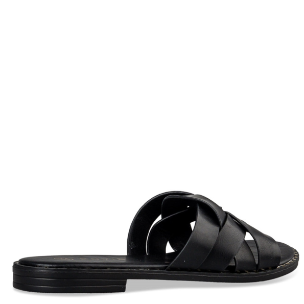 Γυναικεία flat σανδάλια ENVIE E96-19024 μαύρα