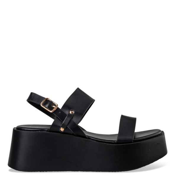 Γυναικεία flatform σανδάλια ENVIE E96-19030 μαύρα
