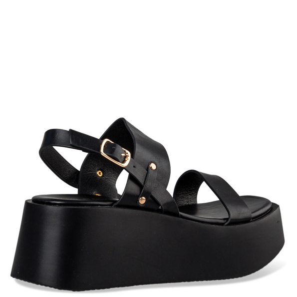 Γυναικεία flatform σανδάλια ENVIE E96-19030 μαύρα