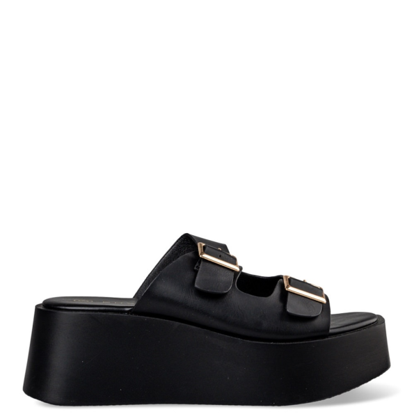 Γυναικεία flatform σανδάλια ENVIE E96-19032 μαύρα