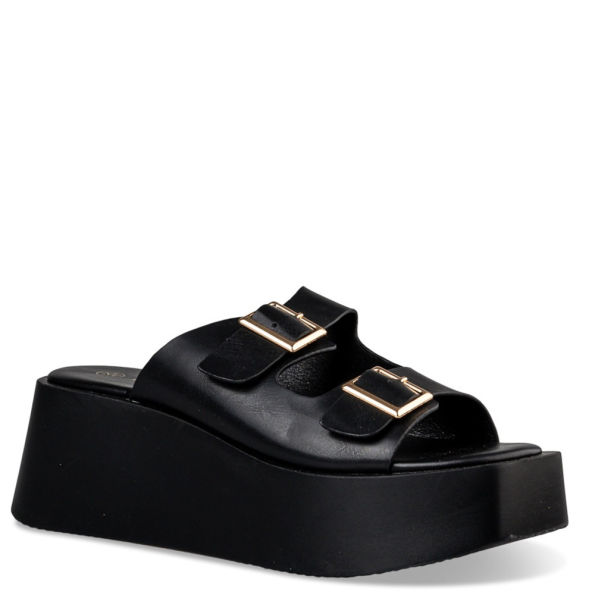 Γυναικεία flatform σανδάλια ENVIE E96-19032 μαύρα
