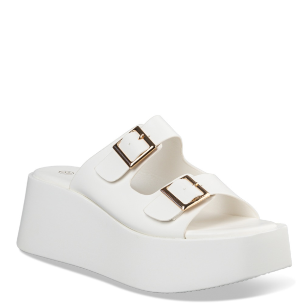 Γυναικεία flatform σανδάλια ENVIE E96-19032 λευκά