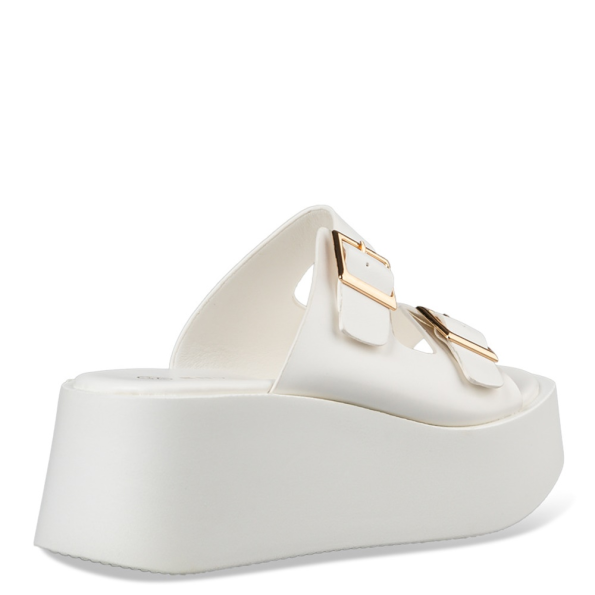 Γυναικεία flatform σανδάλια ENVIE E96-19032 λευκά