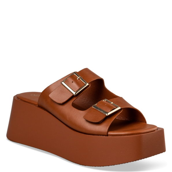 Γυναικεία flatform σανδάλια ENVIE E96-19032 καφέ