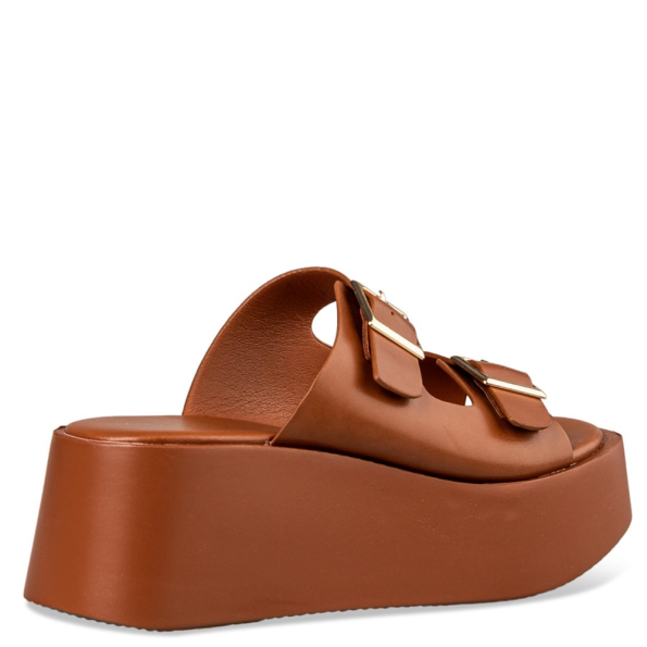 Γυναικεία flatform σανδάλια ENVIE E96-19032 καφέ