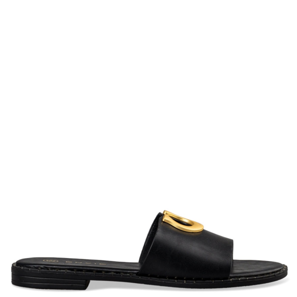 Γυναικεία flat σανδάλια ENVIE E96-19036 μαύρα
