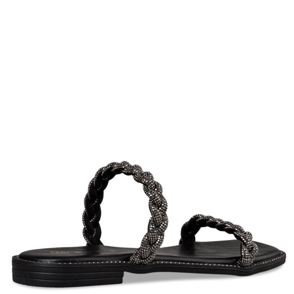 Γυναικεία flat σανδάλια ENVIE E96-19052 μαύρα