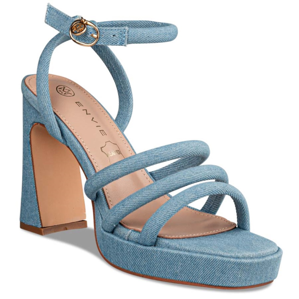 Γυναικεία πέδιλα ENVIE E31-19275 μπλε denim