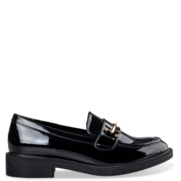 Γυναικεία loafers MISS NV V36-20084 μαύρα