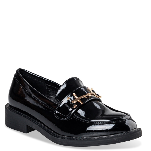 Γυναικεία loafers MISS NV V36-20084 μαύρα