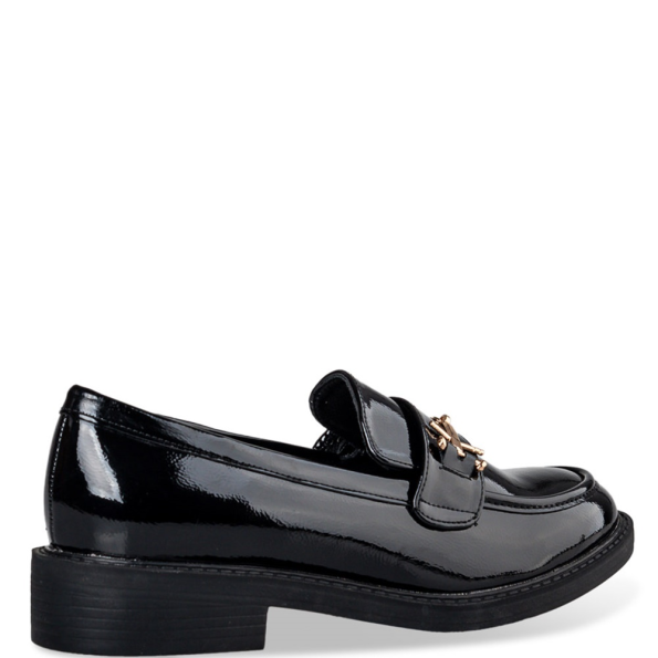 Γυναικεία loafers MISS NV V36-20084 μαύρα