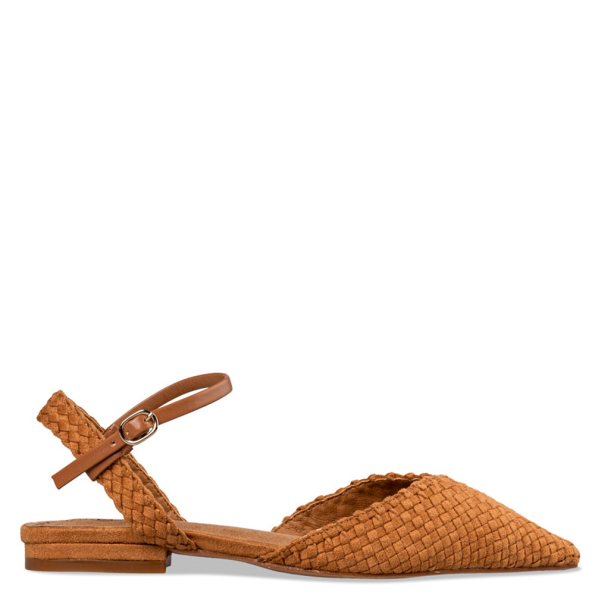 Γυναικείες slingback μπαλαρίνες ENVIE E42-19279 καφέ