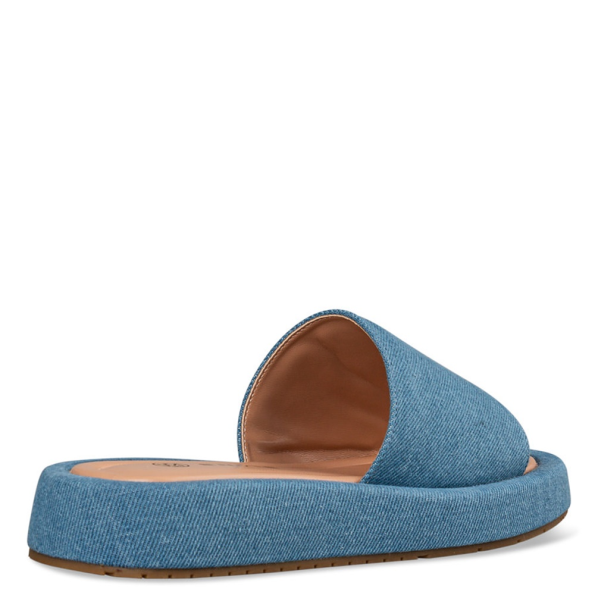 Γυναικεία flatform slides ENVIE E42-19285 μπλε denim