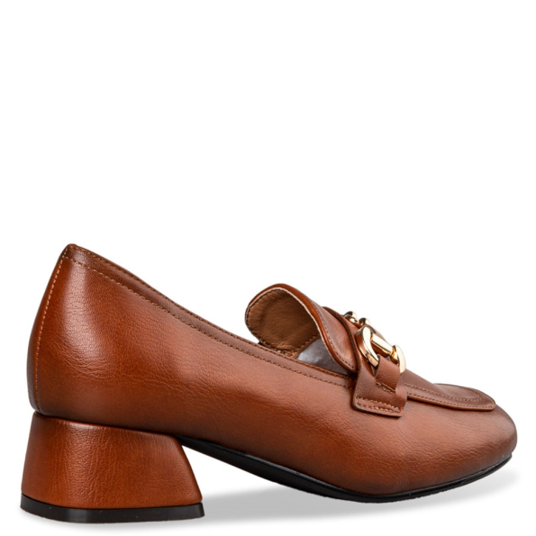 Γυναικεία ψηλά loafers MISS NV V63-20164 καφέ
