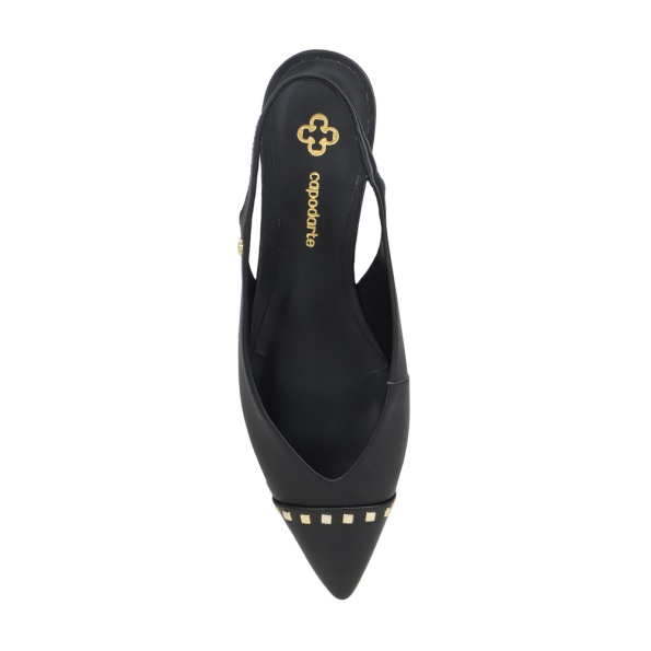 Γυναικείες flat slingback γόβες CAPODARTE 4017953 μαύρες