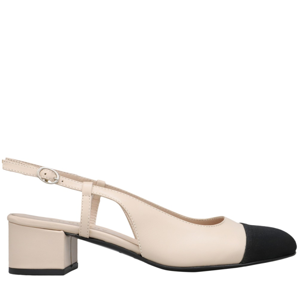 Γυναικείες slingback γόβες ΚΑΛΟΓΗΡΟΥ  ΔΑΝΤΕ LEA εκρού