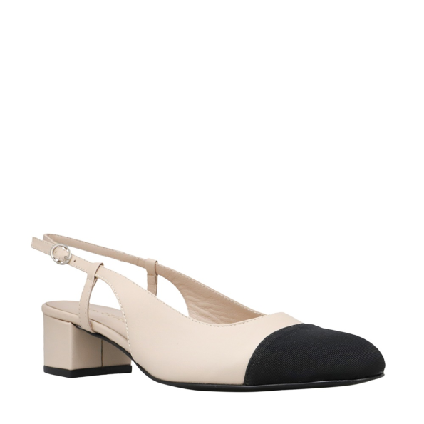 Γυναικείες slingback γόβες ΚΑΛΟΓΗΡΟΥ  ΔΑΝΤΕ LEA εκρού