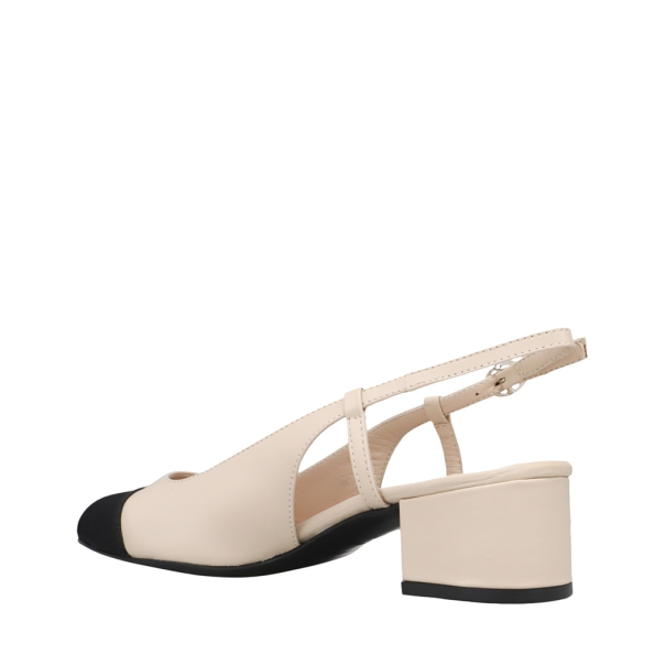 Γυναικείες slingback γόβες ΚΑΛΟΓΗΡΟΥ  ΔΑΝΤΕ LEA εκρού