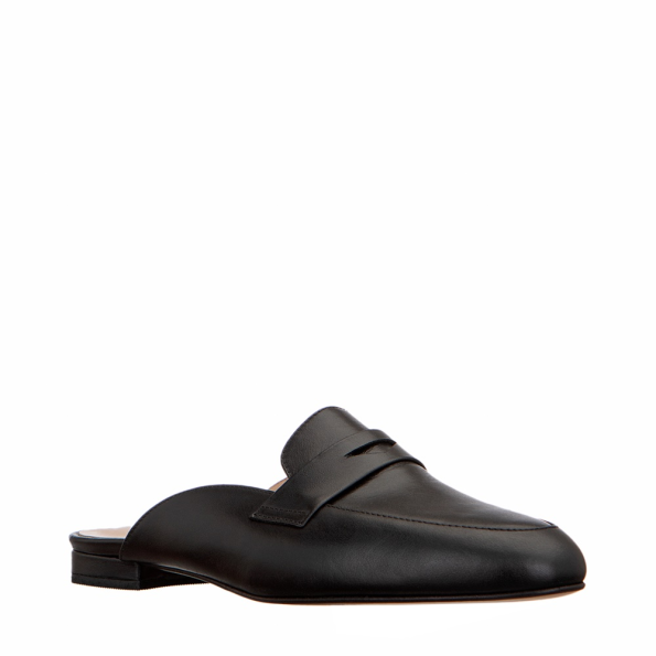 Γυναικεία flat mules ΚΑΛΟΓΗΡΟΥ ΒΕΡΑ LEA μαύρα