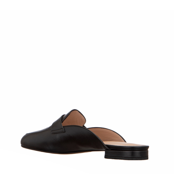 Γυναικεία flat mules ΚΑΛΟΓΗΡΟΥ ΒΕΡΑ LEA μαύρα