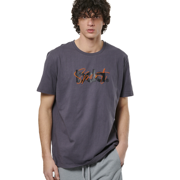 Ανδρικό t-shirt BODY ACTION 053516-01 γκρι