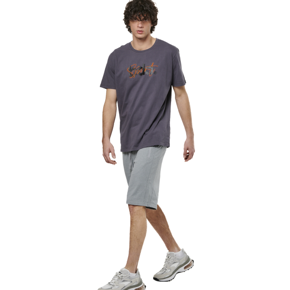 Ανδρικό t-shirt BODY ACTION 053516-01 γκρι