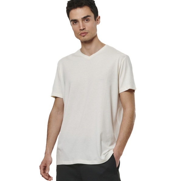 Ανδρικό t-shirt BODY ACTION 053521-01 εκρού