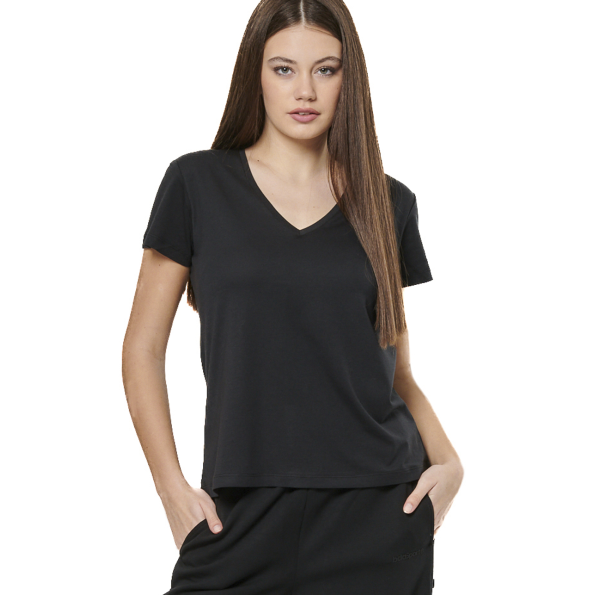 Γυναικείο t-shirt BODY ACTION 051521-01 μαύρο