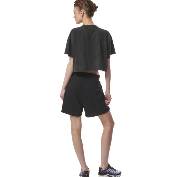 Γυναικείο cropped t-shirt BODY ACTION 051427-01 μαύρο
