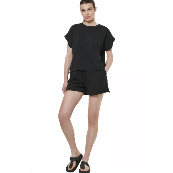 Γυναικείο t-shirt BODY ACTION 041518-01 μαύρο