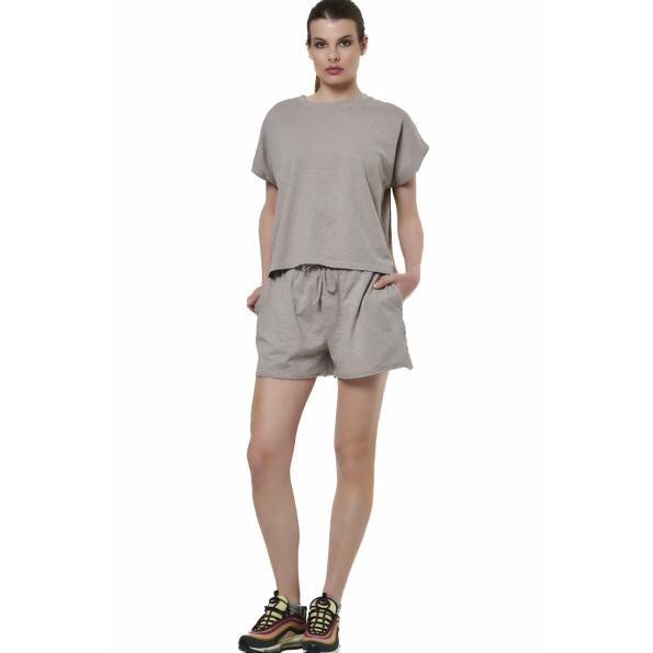 Γυναικείο t-shirt BODY ACTION 041518-01 γκρι