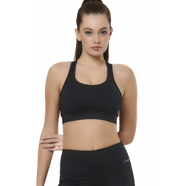 Γυναικείο αθλητικό μπουστάκι BODY ACTION 041522-01 μαύρο