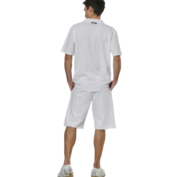 Ανδρική polo μπλούζα BODY ACTION 053530-01 λευκή