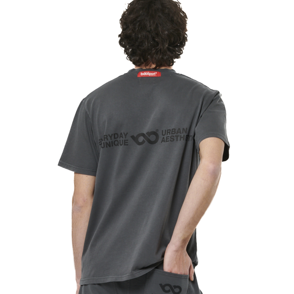 Ανδρικό t-shirt BODY ACTION 053522-01 ανθρακί