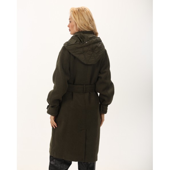 Γυναικείο ημίπαλτο montgomery ATTRATTIVO 9919667 λαδί Γυναικεία