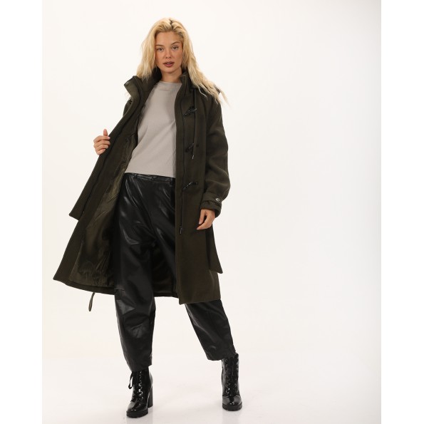 Γυναικείο ημίπαλτο montgomery ATTRATTIVO 9919667 λαδί Γυναικεία