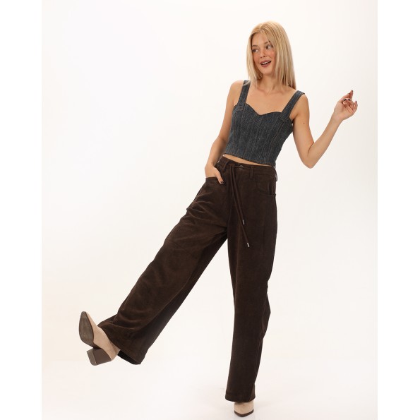 Γυναικείο denim μπούστο ATTRATTIVO 92007220 μπλε Γυναικεία
